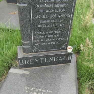 BREYTENBACH Jacob Johannes 1917-1977 &amp; Anna Sophia 1922-2000