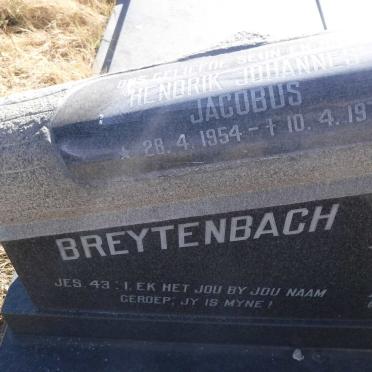 BREYTENBACH Hendrik Johannes Jacobus 1954-1979