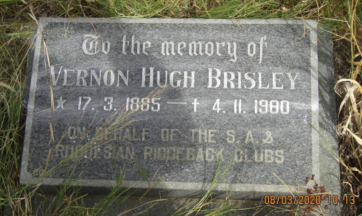 BRISLEY Vernon Hugh 1885-1980