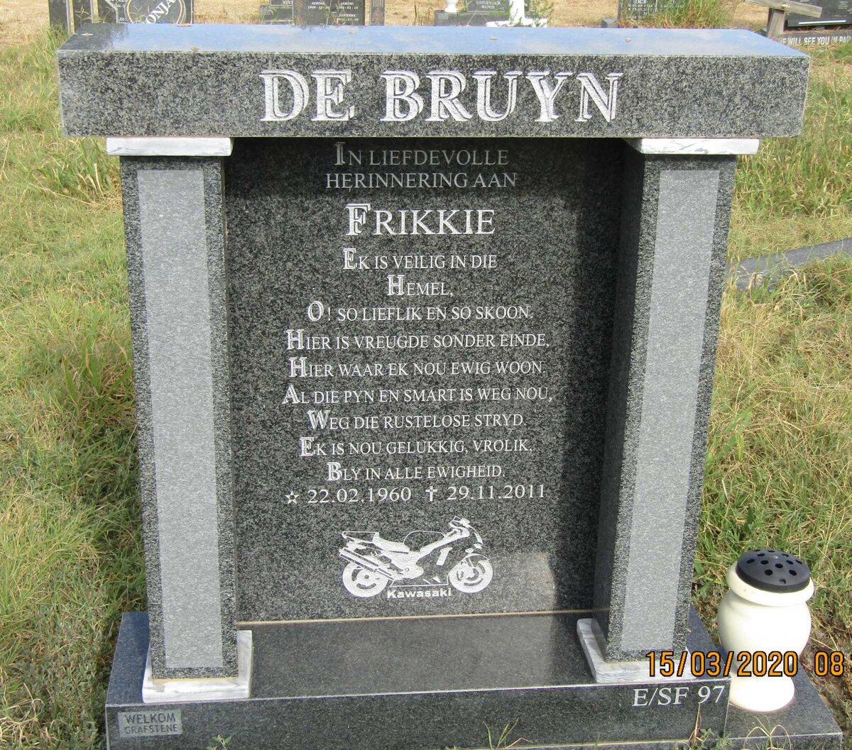 BRUYN Frikkie, de 1960-2011