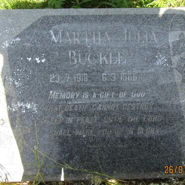 BUCKLE Martha Julia 1918-1966