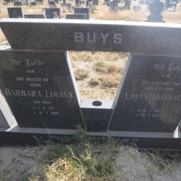 BUYS Louis Johannes 1907-1983 &amp; Barbara Louisa HORN 1911-1989