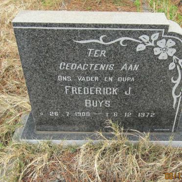 BUYS Frederick J. 1908-1972