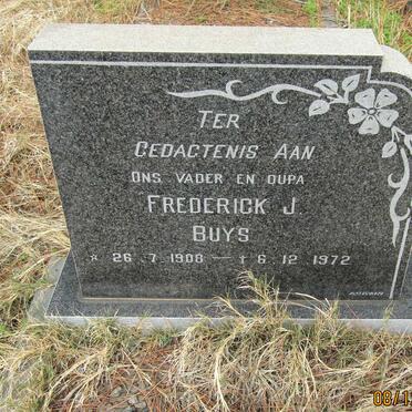 BUYS Frederick J. 1908-1972