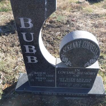 BUBB Susanna Cornelia 1917-1997