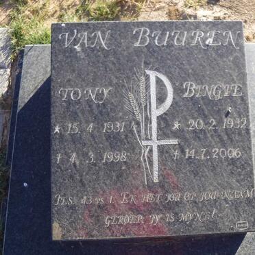 BUUREN Tony, van 1931-1998 &amp; Bingie 1932-2006