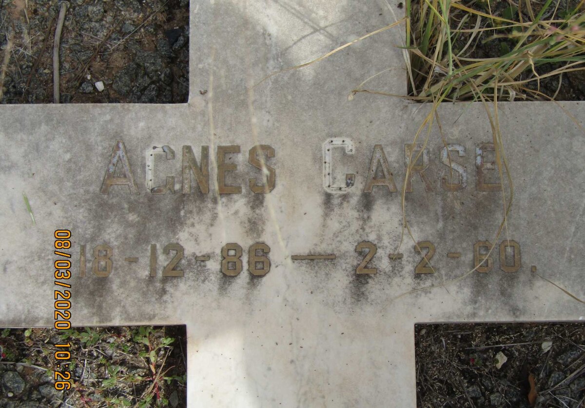 CARSE Agnes 1886-1960
