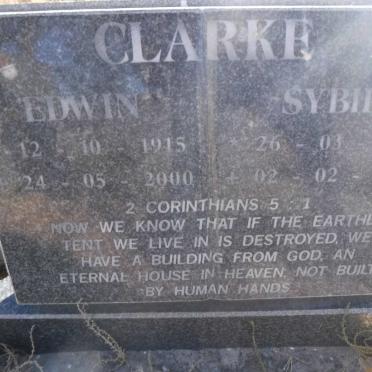 CLARKE Edwin 1915-2000 &amp; Sybil 1922-2002