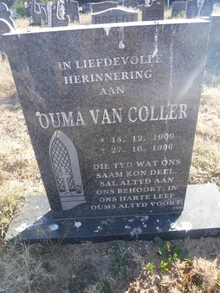 COLLER Ouma, van 1909-1996