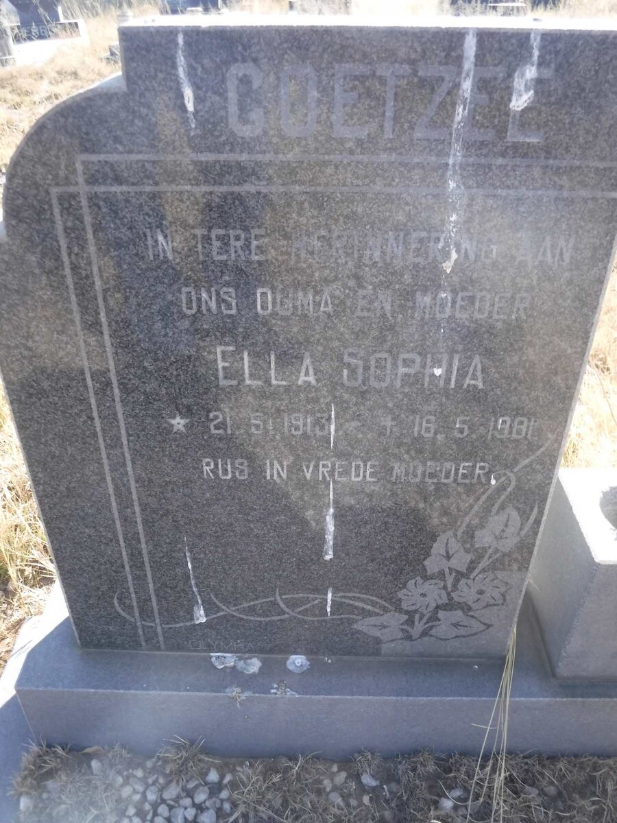 COETZEE Ella Sophia 1913-1981