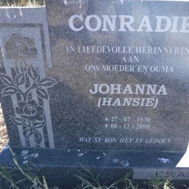 CONRADIE Johanna 1930-2000