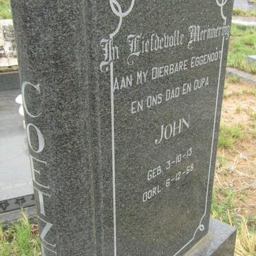 COETZEE John 1913-1968