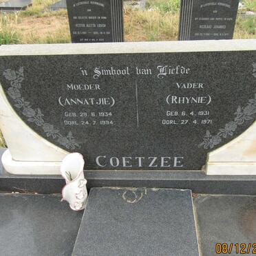 COETZEE Rhynie 1931-1971 &amp; Annatjie 1934-1994