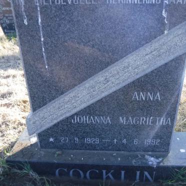 COCKLIN Anna Johanna Magrietha 1929-1992