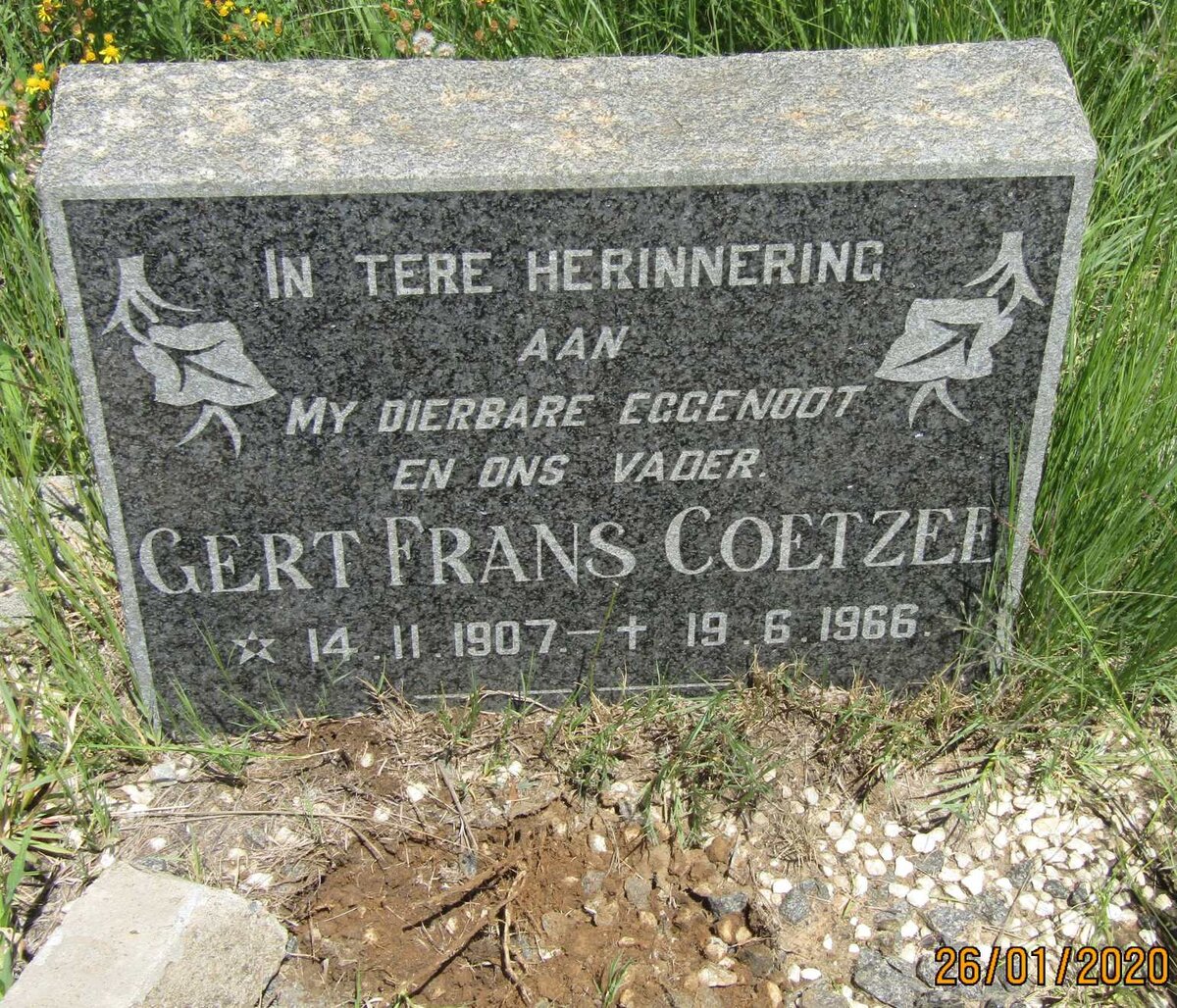 COETZEE Gert Frans 1907-1966