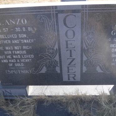 COETZER Susanna Gertruida 1929-1981 :: COETZER Lanzo 1957-1981