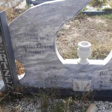 COERTZEN Cornelius Wynand Johannes 1926- &amp; Hester Catharina Debora 1929-1991