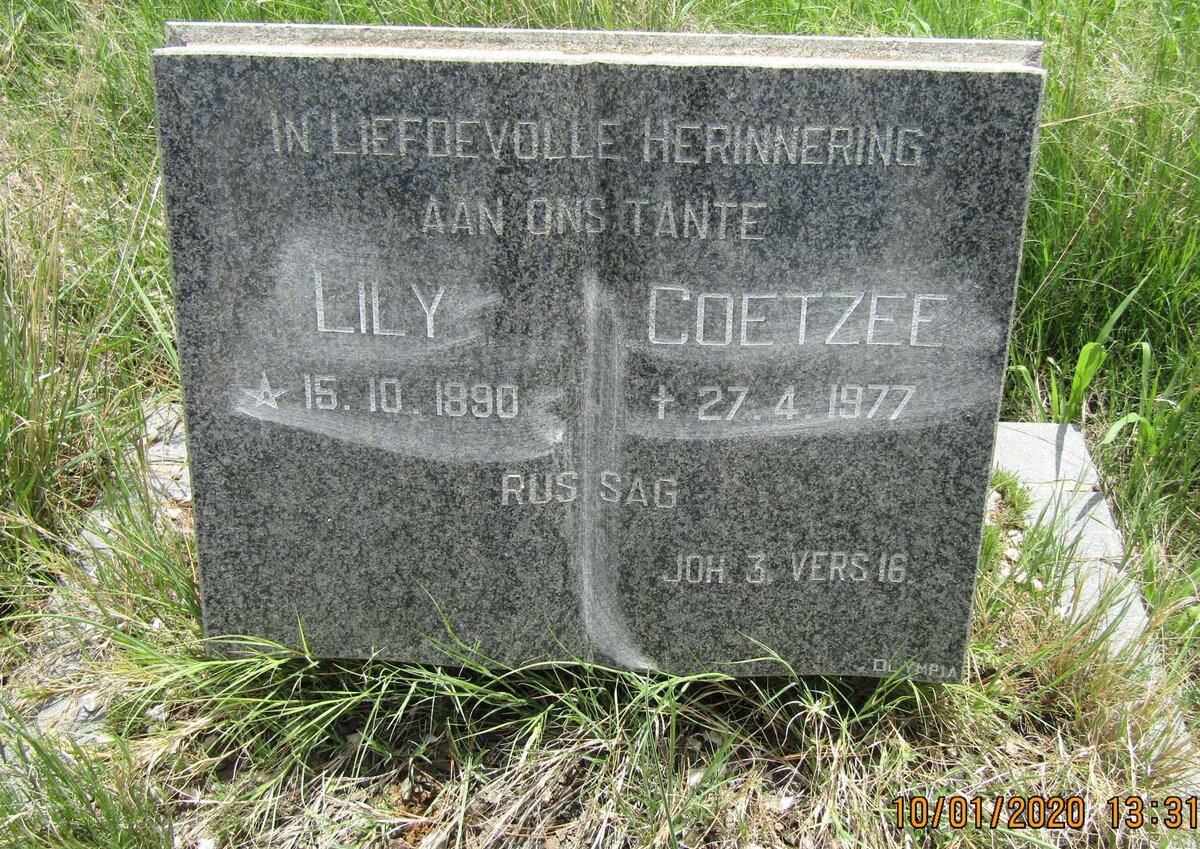 COETZEE Lily 1890-1977