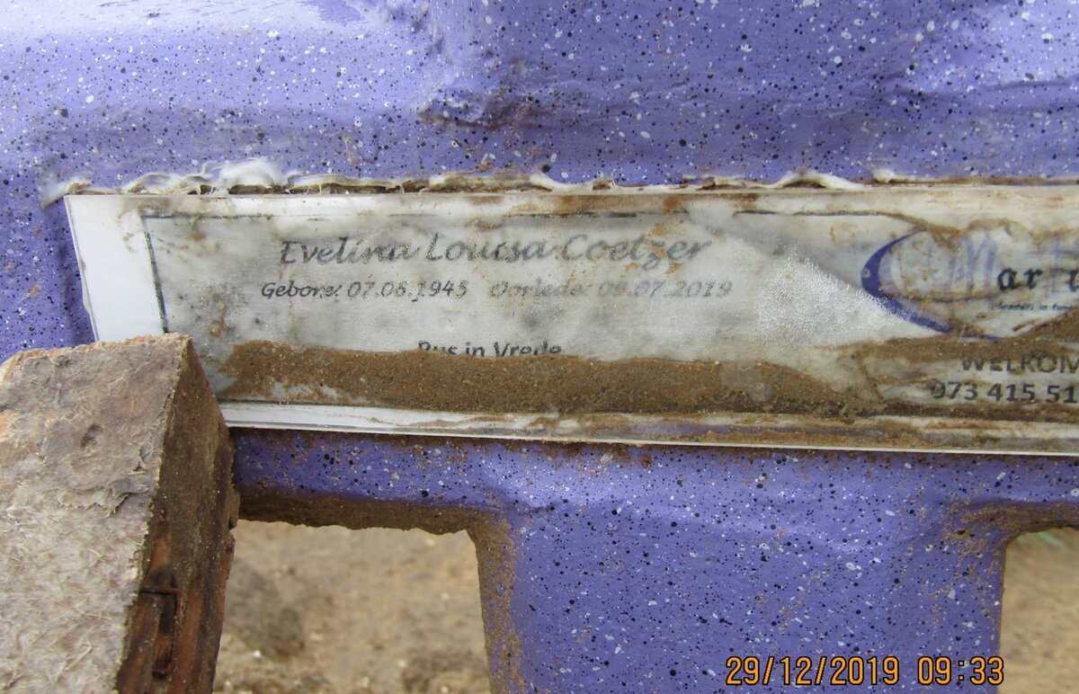 COETZER Evelina Louisa 1945-2019