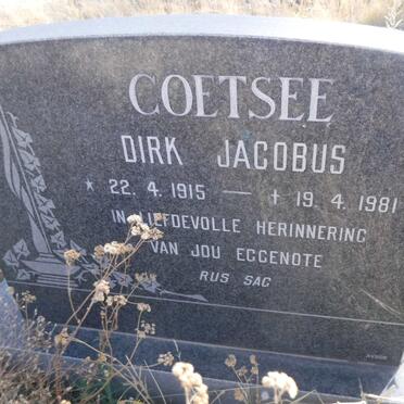 COETSEE Dirk Jacobus 1915-1981