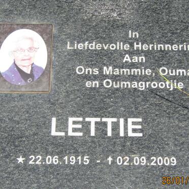 COETZEE Lettie 1915-2009