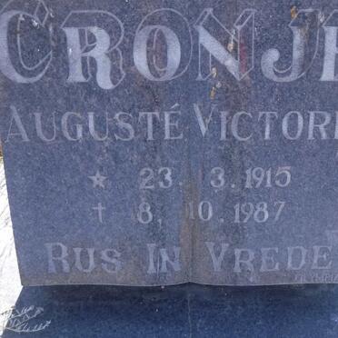 CRONJE Auguste Victoria 1915-1987