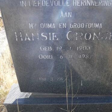 CRONJE Hansie 1905-1987