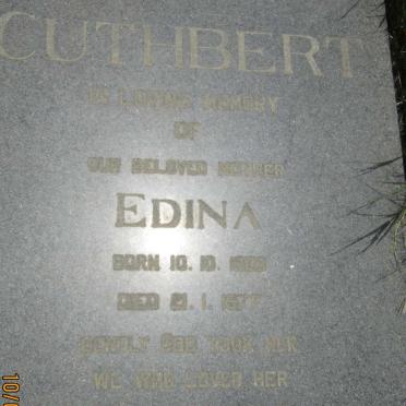 CUTHBERT Edina 192?-1977
