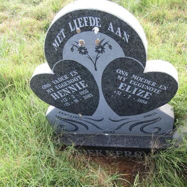 DEKKERS Hennie 1955-2003 &amp; Elize 1956-