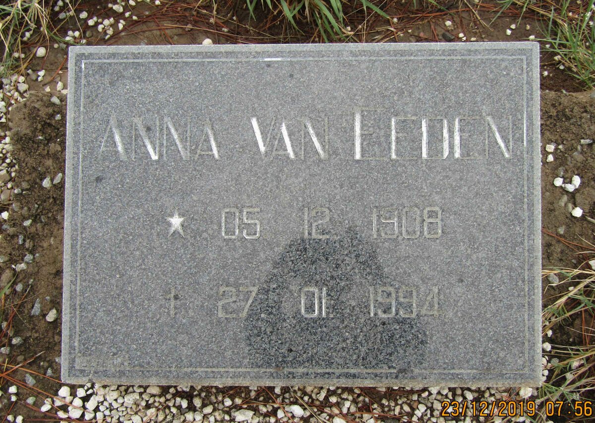 EEDEN Anna, van 1908-1994