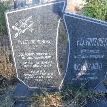 FRITZ P.J.J. 1919-1987 &amp; W.C. 1927-2013