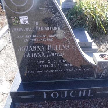 FOUCHE Johanna Helena Gedina 1912-1989