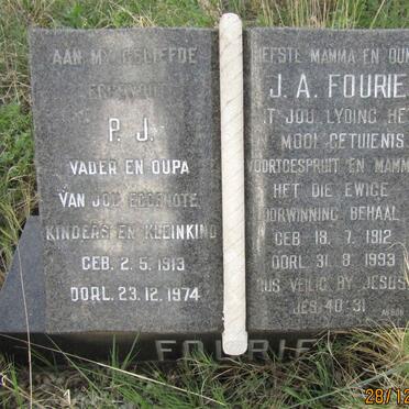 FOURIE P.J. 1913-1974 &amp; J.A. 1912-1993