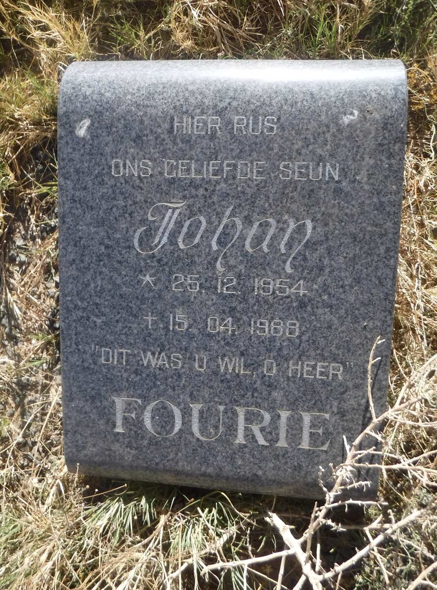 FOURIE Johan 1954-1988