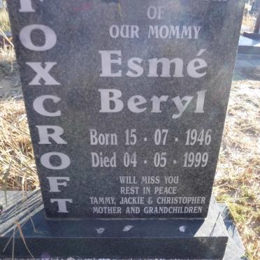 FOXCROFT Esme Beryl 1946-1999