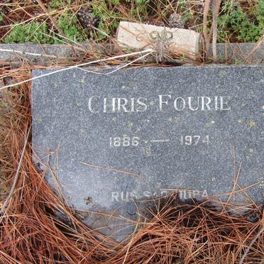 FOURIE Chris 1886-1974