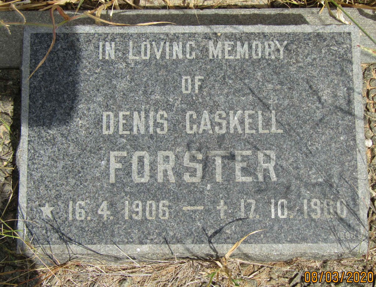 FORSTER Denis Gaskell 1906-1960