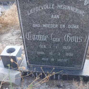 FOURIE Connie nee GOUS 1929-1990