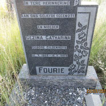 FOURIE Gezina Catharina nee GILDENHUYS 1903-1958