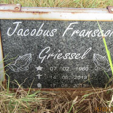 GRIESSEL Jacobus Franscois 1960-2013