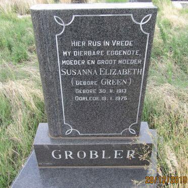 GROBLER Susanna Elizabeth nee GREEN 1913-1975