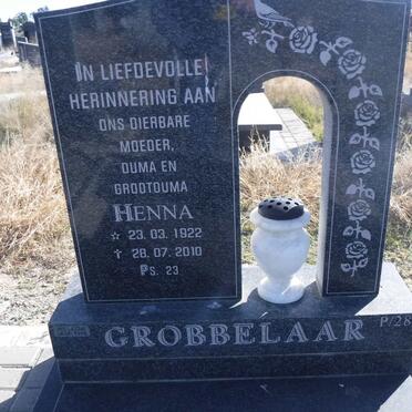 GROBBELAAR Henna 1922-2010