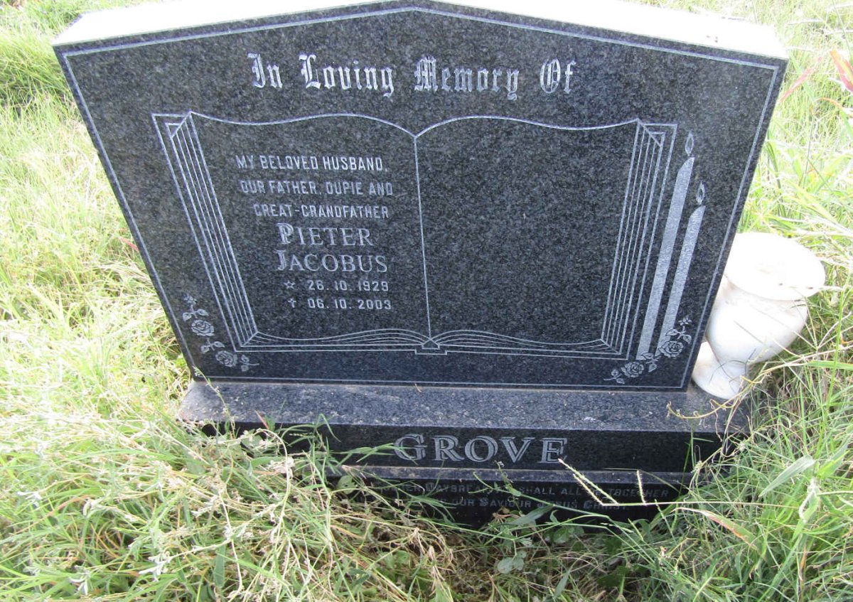 GROVE Pieter Jacobus 1929-2003