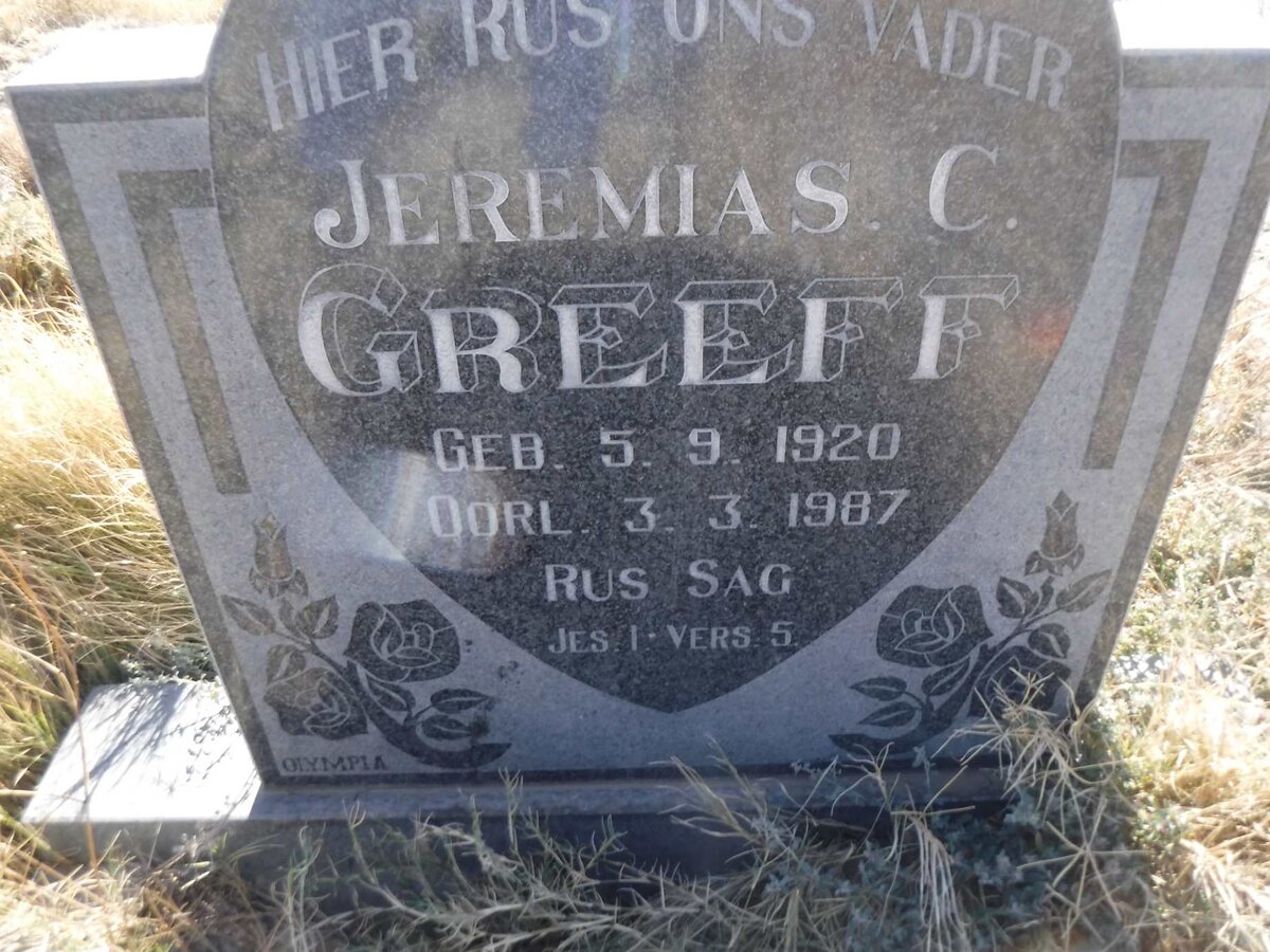 GREEFF Jeremias C. 1920-1987