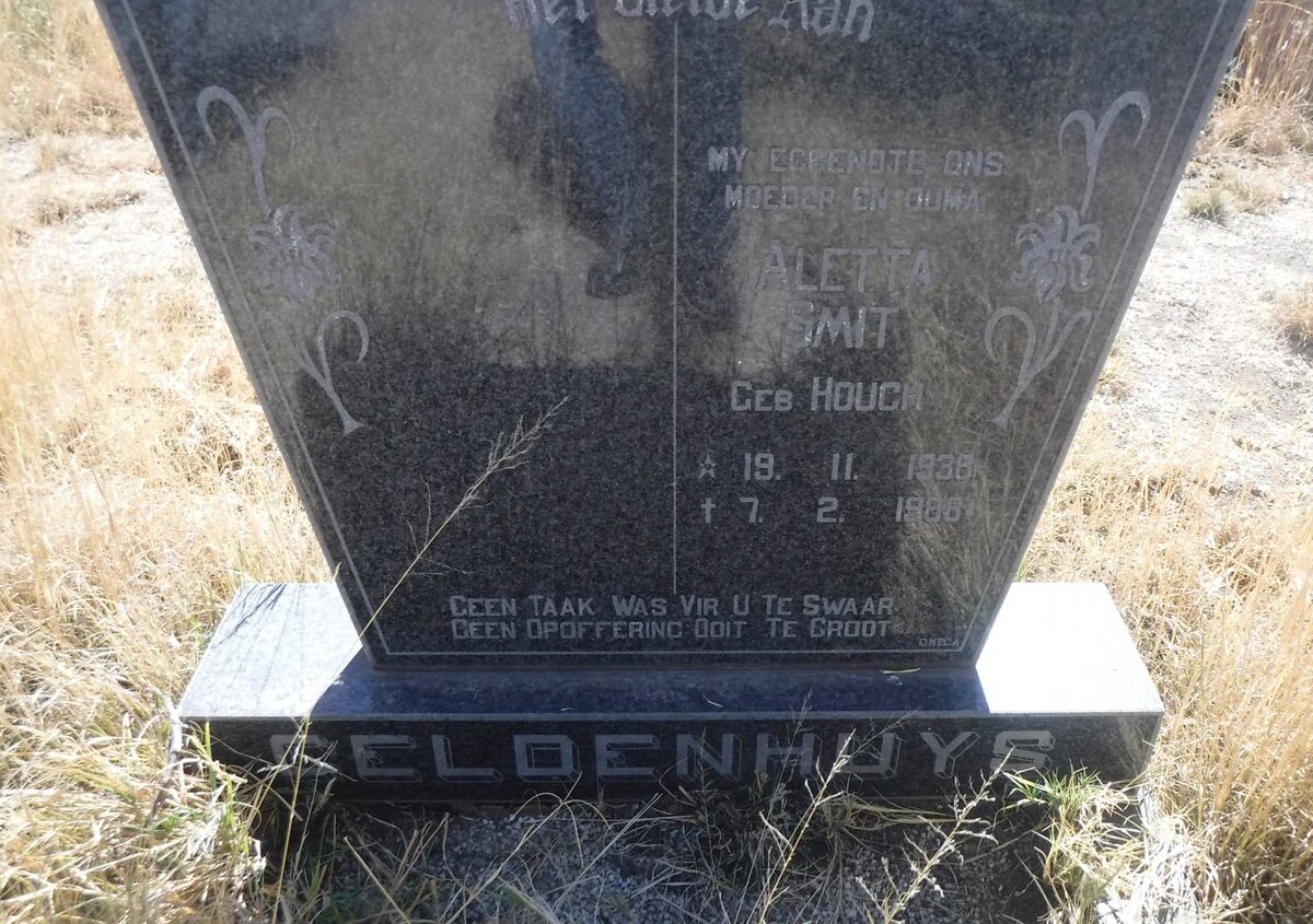 GELDENHUYS Aletta Smit nee HOUGH 1938-1988