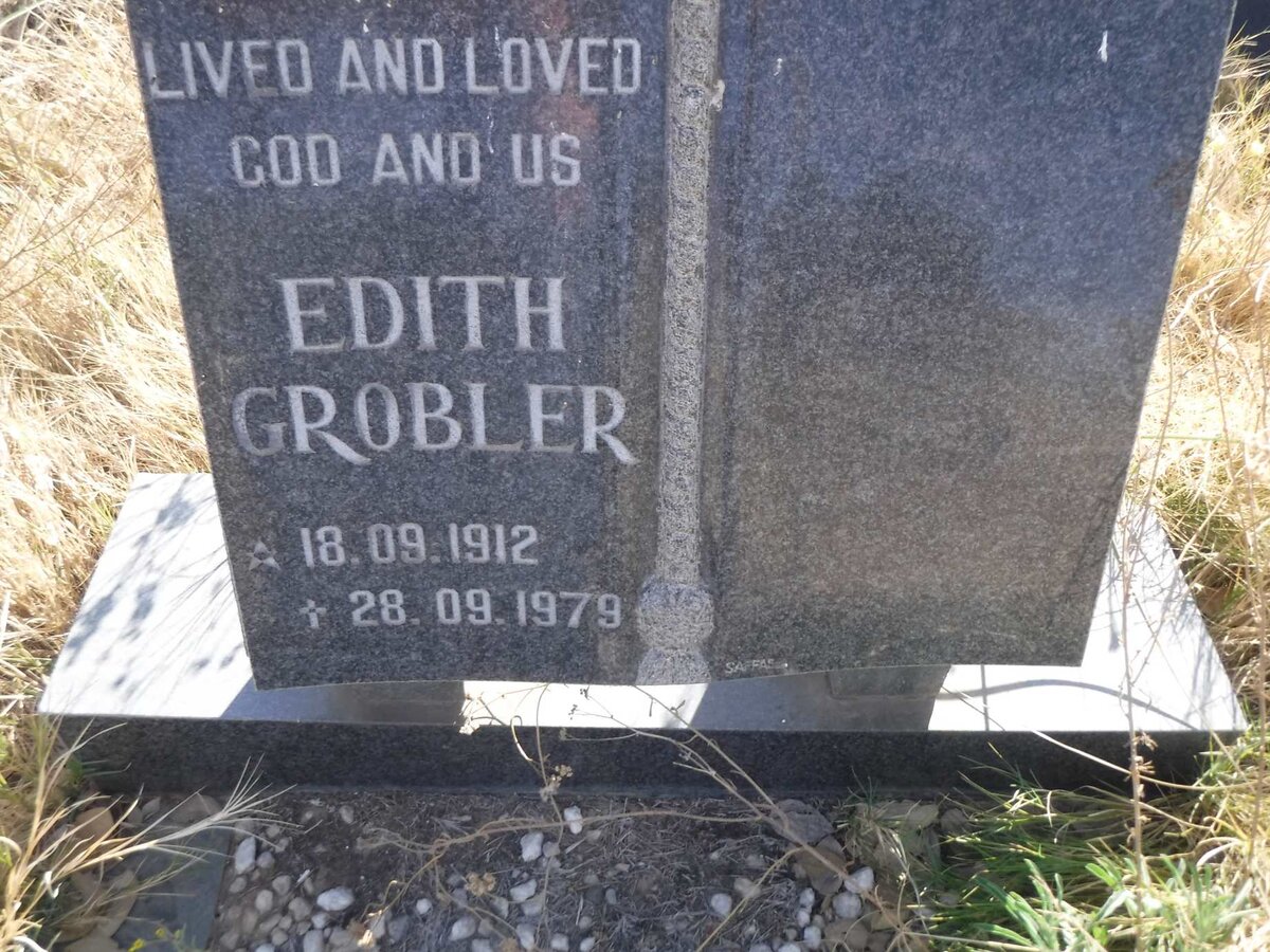 GROBLER Edith 1912-1979