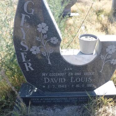 GEYSER David Louis 1943-1983