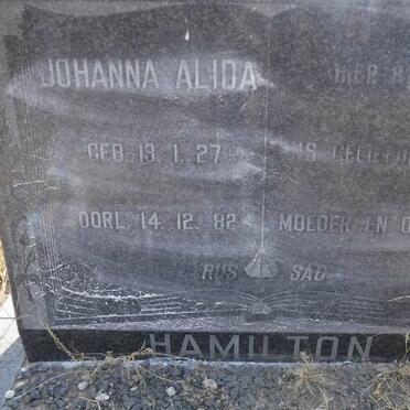 HAMILTON Johanna Alida 1927-1982