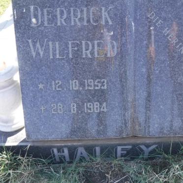 HALEY Derrick Wilfred 1953-1984