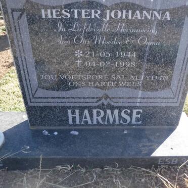 HARMSE Hester Johanna 1944-1998